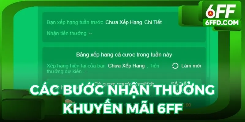 Các bước đăng nhập nhận thưởng khuyến mãi 6FF đơn giản