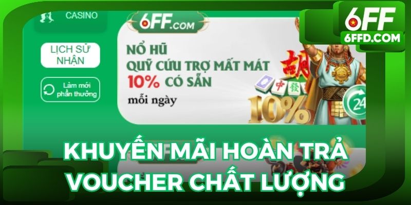 Khuyến mãi hoàn trả với các voucher chất lượng